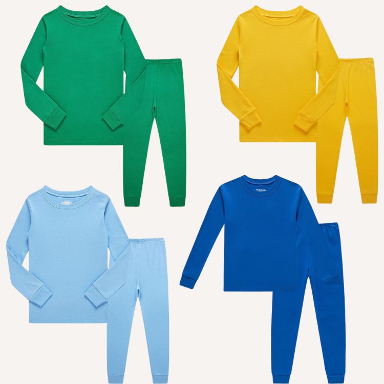 Solid Color Cotton Pajamas