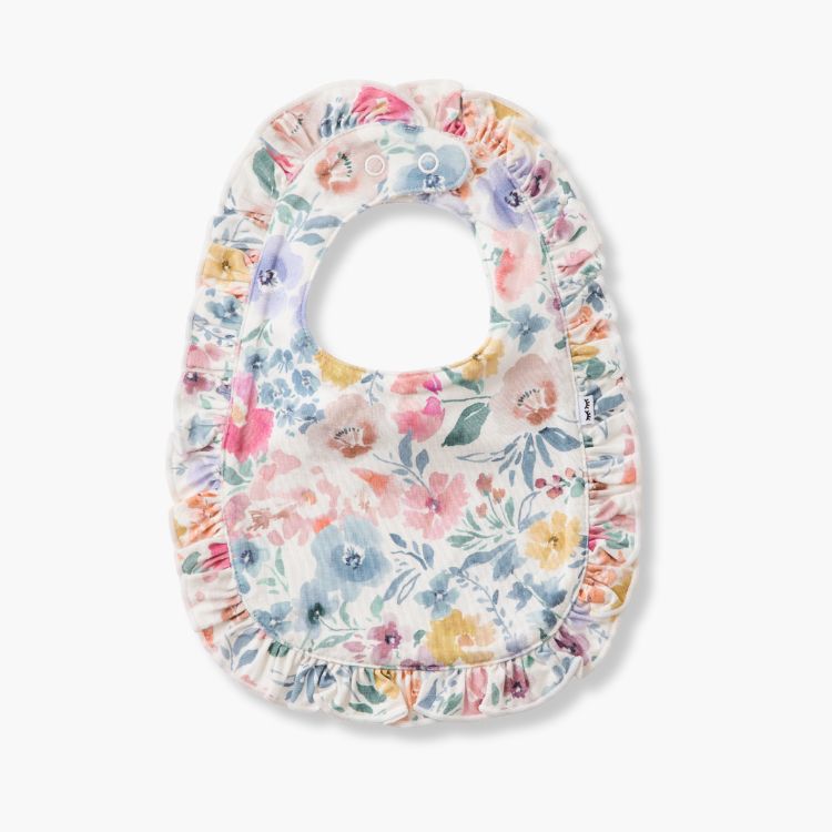 Tiny Blooms Ruffle Bib