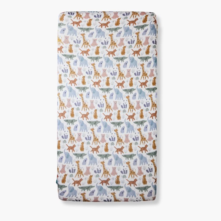 Sweet Safari Fitted Mini Crib Sheet