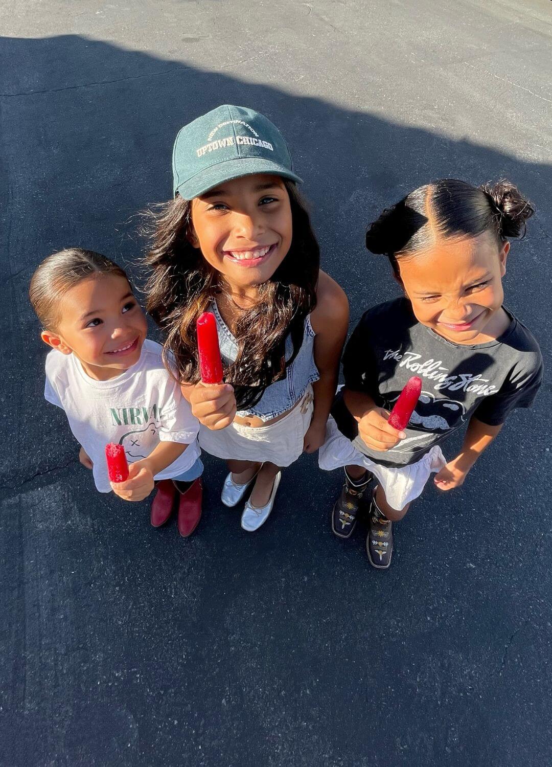 girls having popsicles end of summer family activities