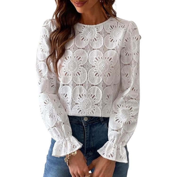 Lace Eyelet Blouse