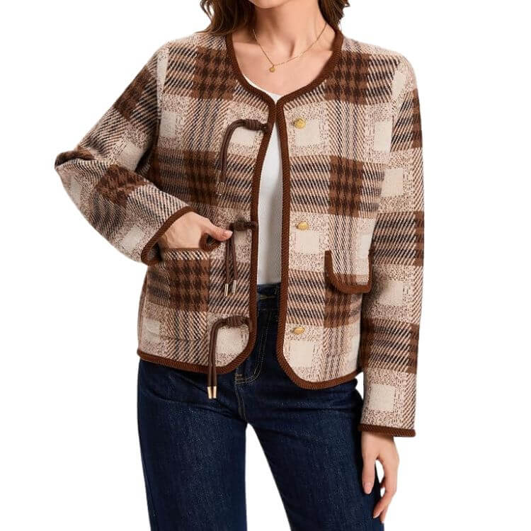 Plaid Cardigan