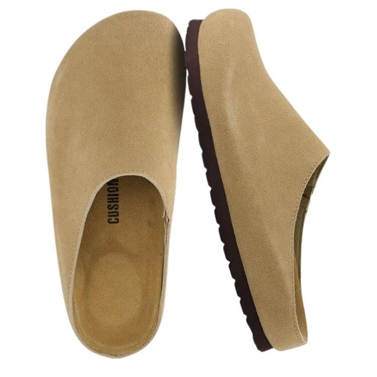 Suede Leather Clogs