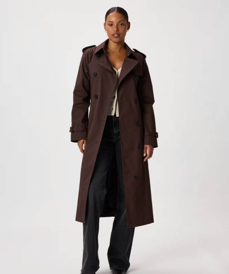 Comfort Stretch Long Trench Coat