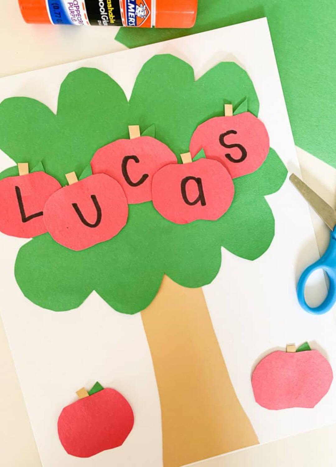 name apple tree fall crafts for kids
