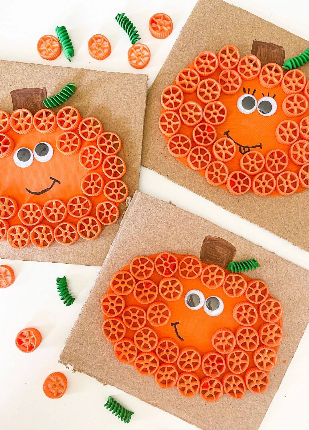 pumpkin noodle craft fall crafts for kids