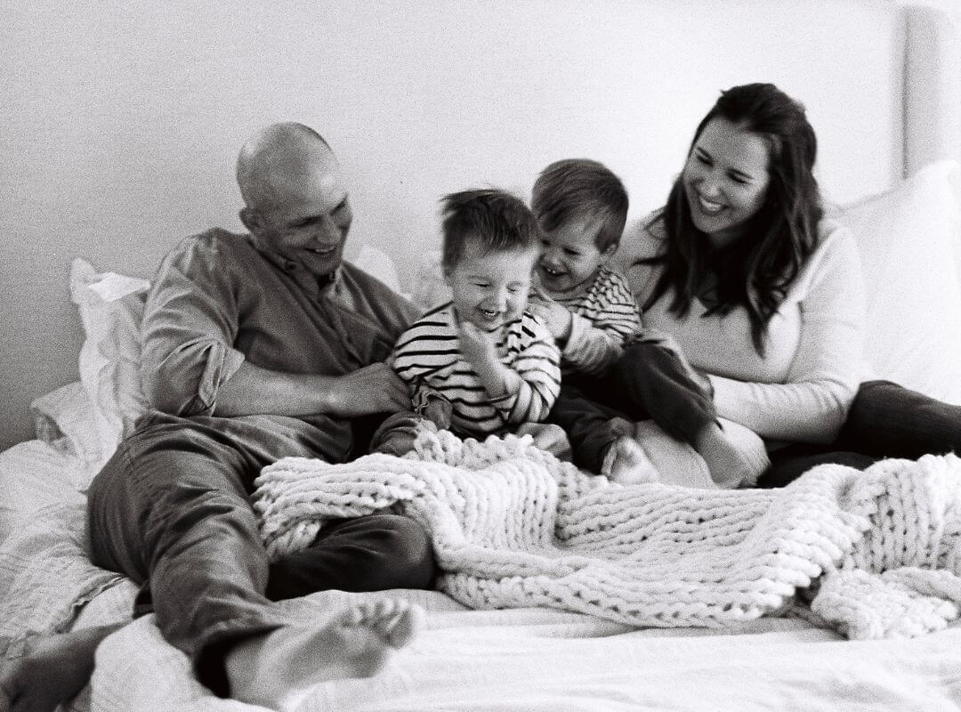 bed sharing family in bed