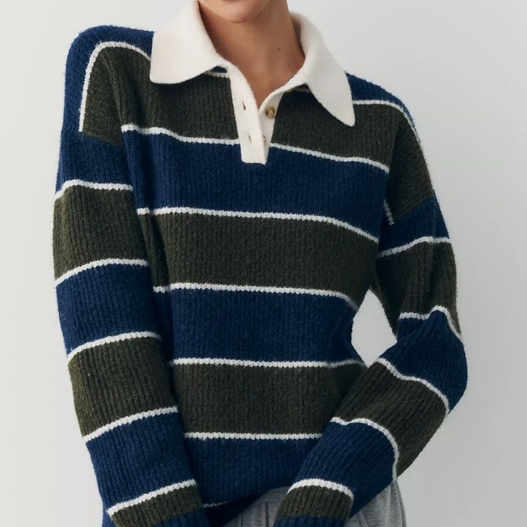 Long-Sleeve Rugby Pullover