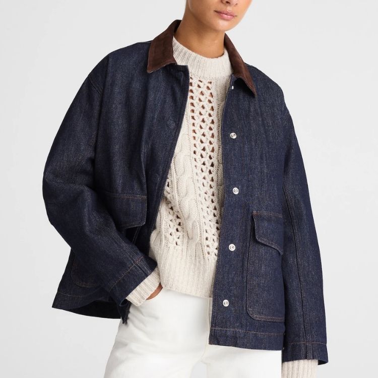Denim Chore Jacket in Rinse Wash