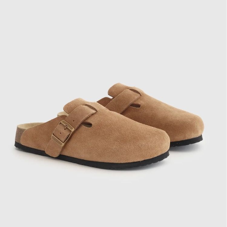 Water Repellent Suede Clog Mule