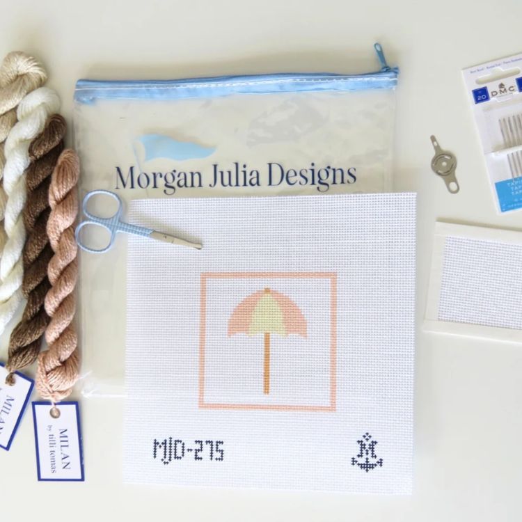 Beach Umbrella Needlepoint Beginner Kit