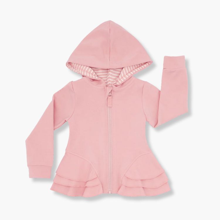 Mauve Blush Peplum Hoodie