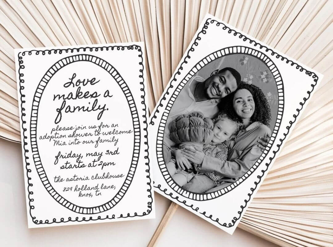 adoption baby shower wording