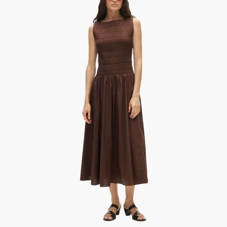 Smocked Midi Dress