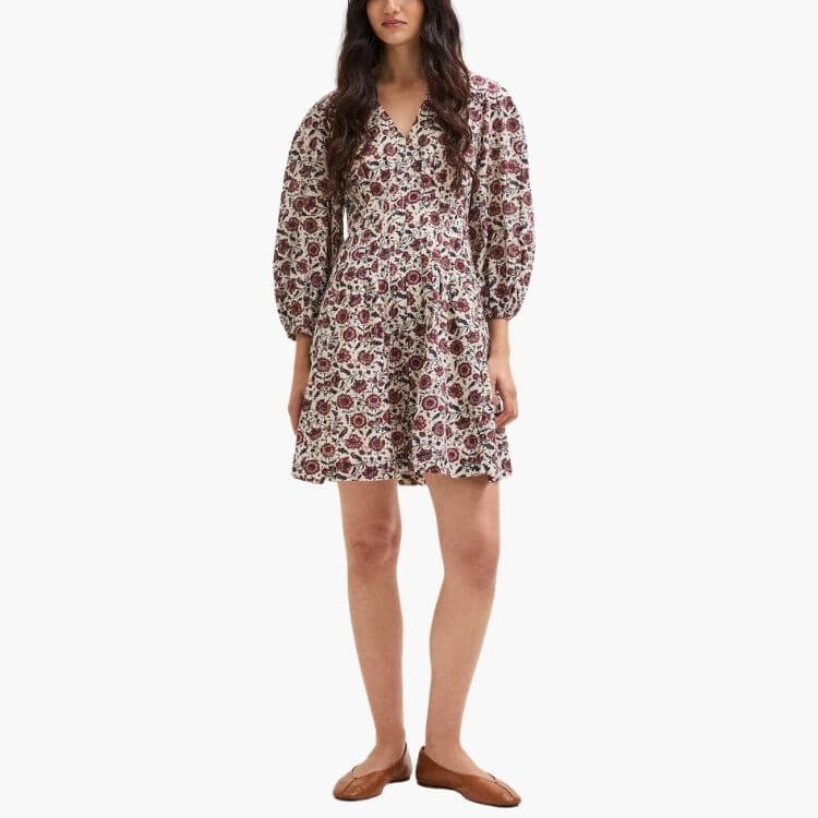 Pintuck Mini Dress