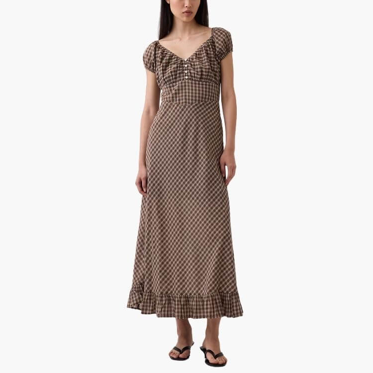 Ruffle Hem Maxi Dress