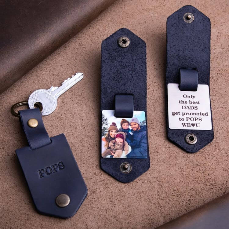 Leather Photo Keychain