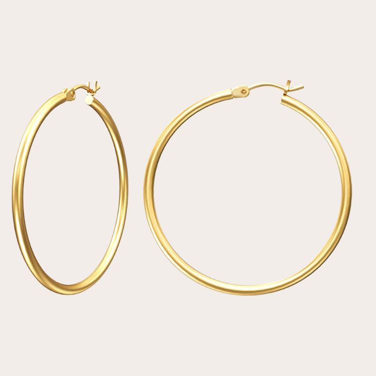14K Gold Plated Hoop Earrings