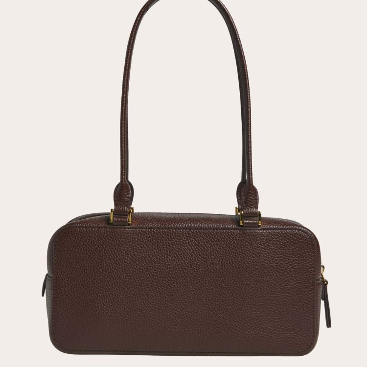 Boxy Leather Shoulder Bag