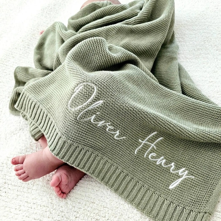 Embroidered Name Blanket