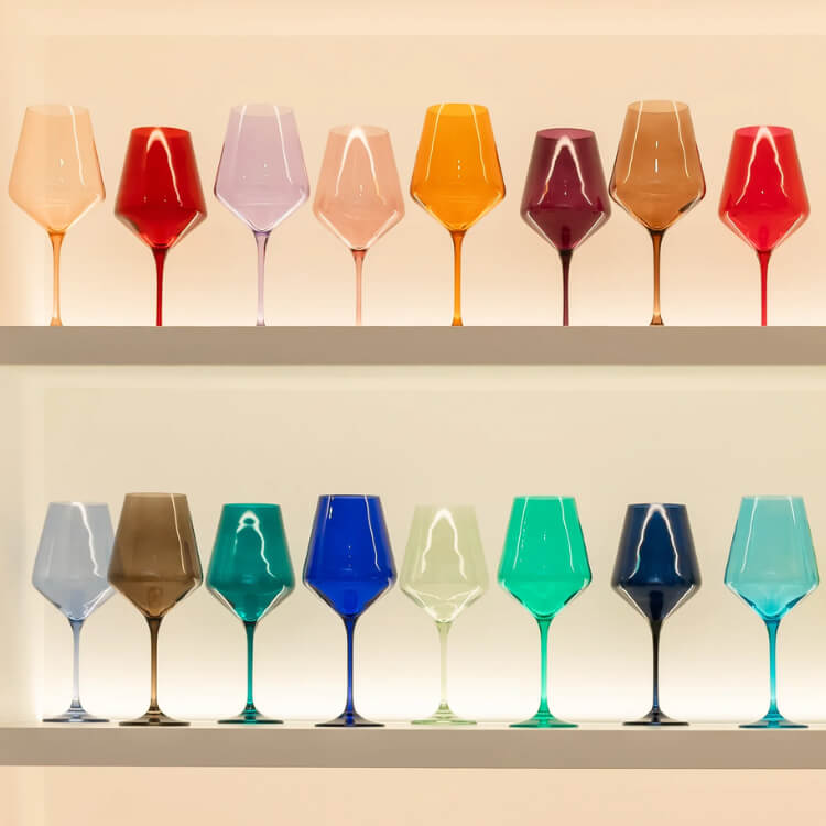 Estelle Colored Wine Stemware