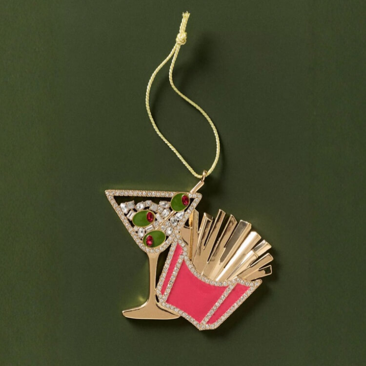 Jeweled Food Ornament
