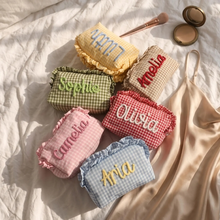 Ruffle Makeup Bag