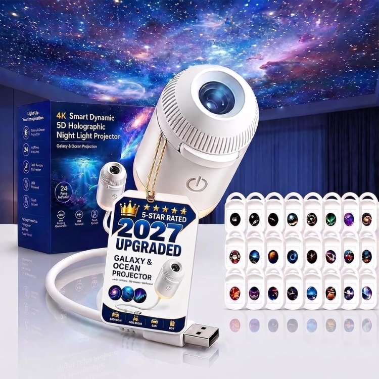 2-in-1 Ocean and Galaxy Projector