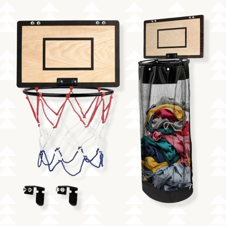 Over-the-Door Basketball Laundry Hamper