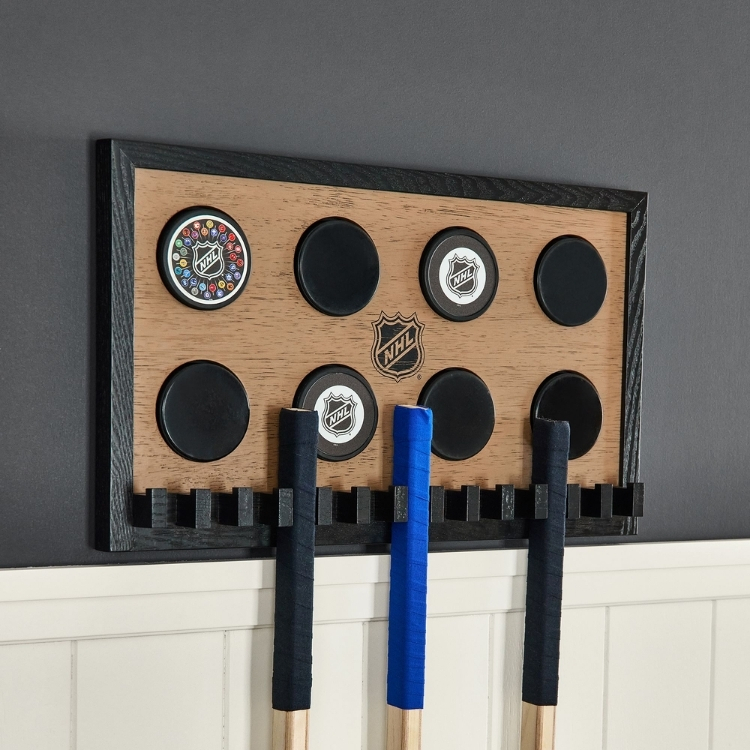 Hockey Stick and Puck Display