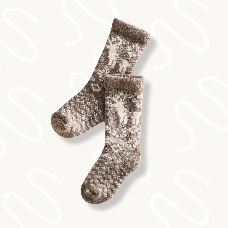 Reindeer Baby Crew Socks