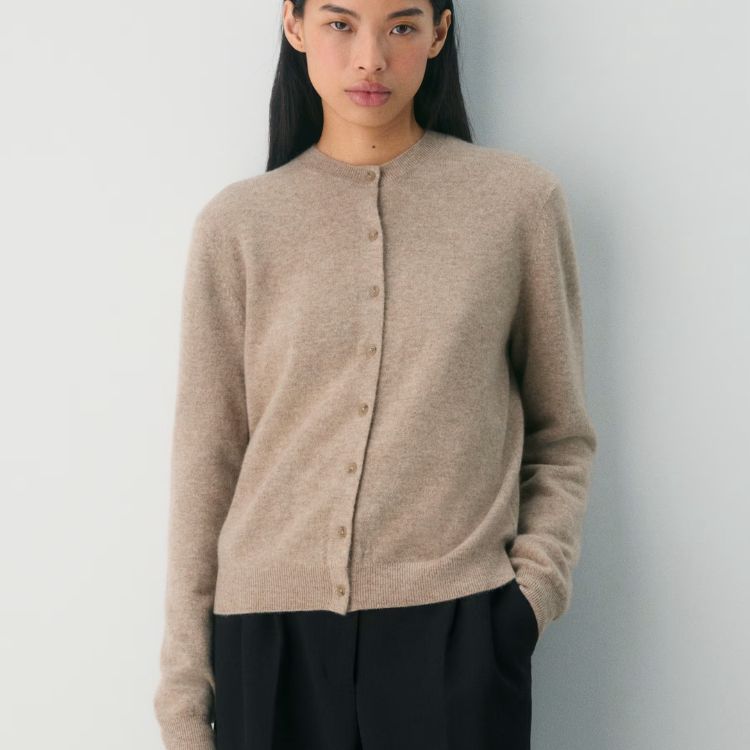 Bare Cashmere Crew Cardigan