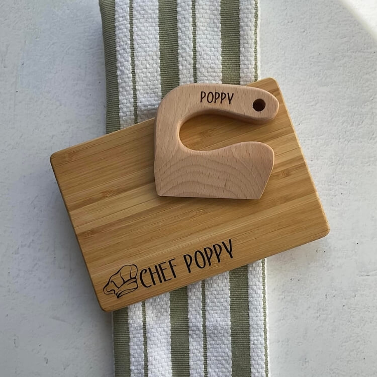 Personalized Bamboo Kitchen Set
