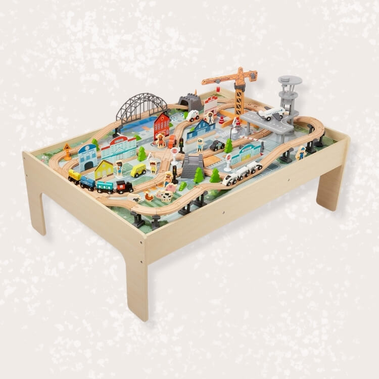 120-Piece Train Set with Activity Table