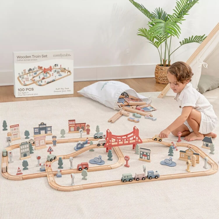 Wooden Train Set
