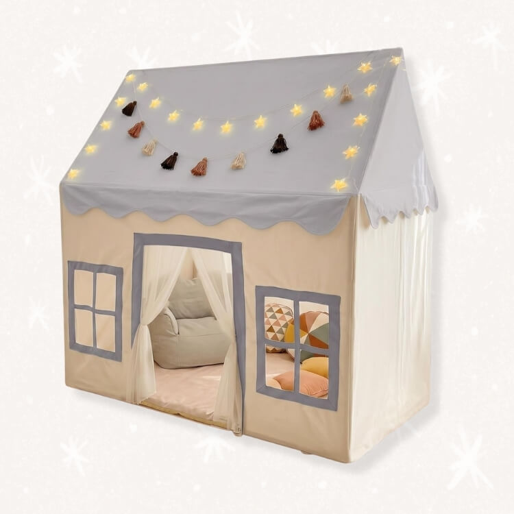 Toddler Playhouse with Star String Lights