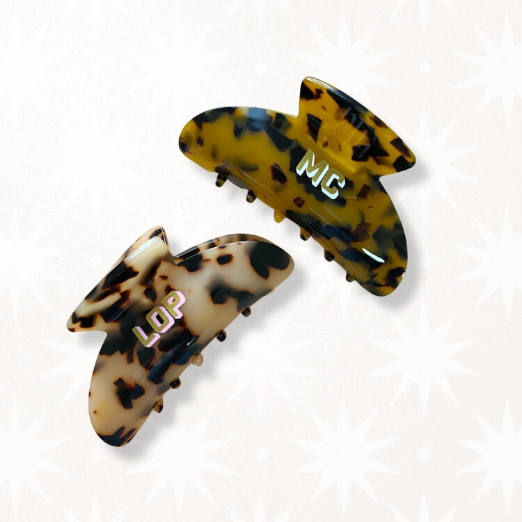 Personalized Tortoiseshell Claw Clip