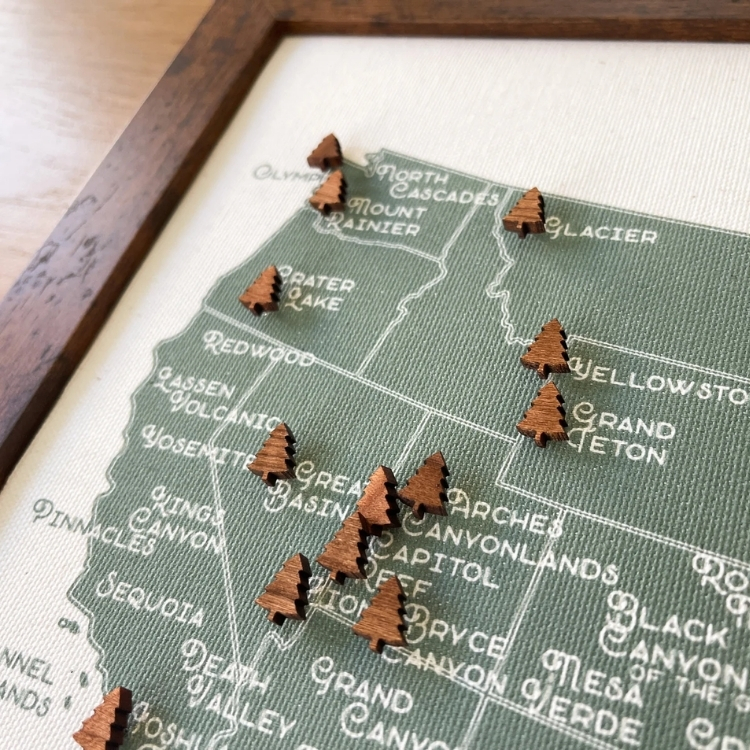 DIY National Park Push Pin Map