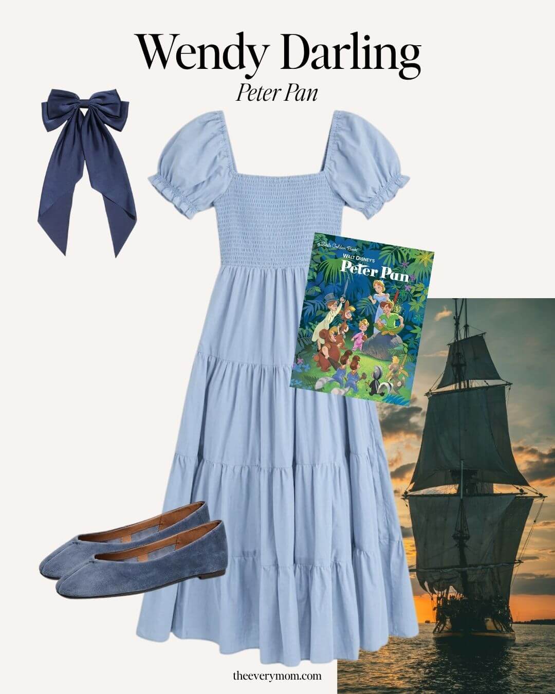 last-minute halloween costumes for moms - wendy darling from peter pan
