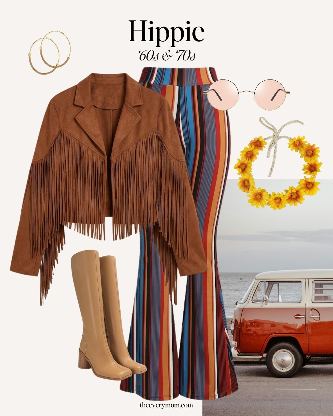 last-minute halloween costumes for moms - hippie