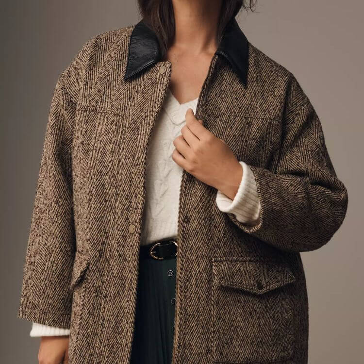 Wool Blend Barn Jacket