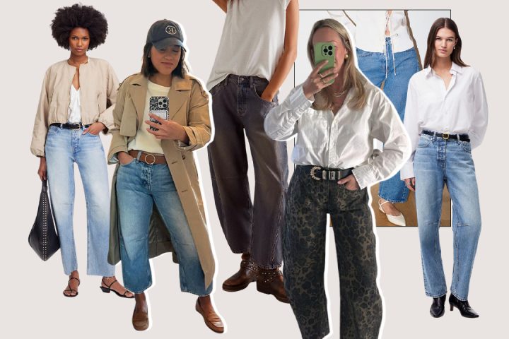 petite barrel jeans