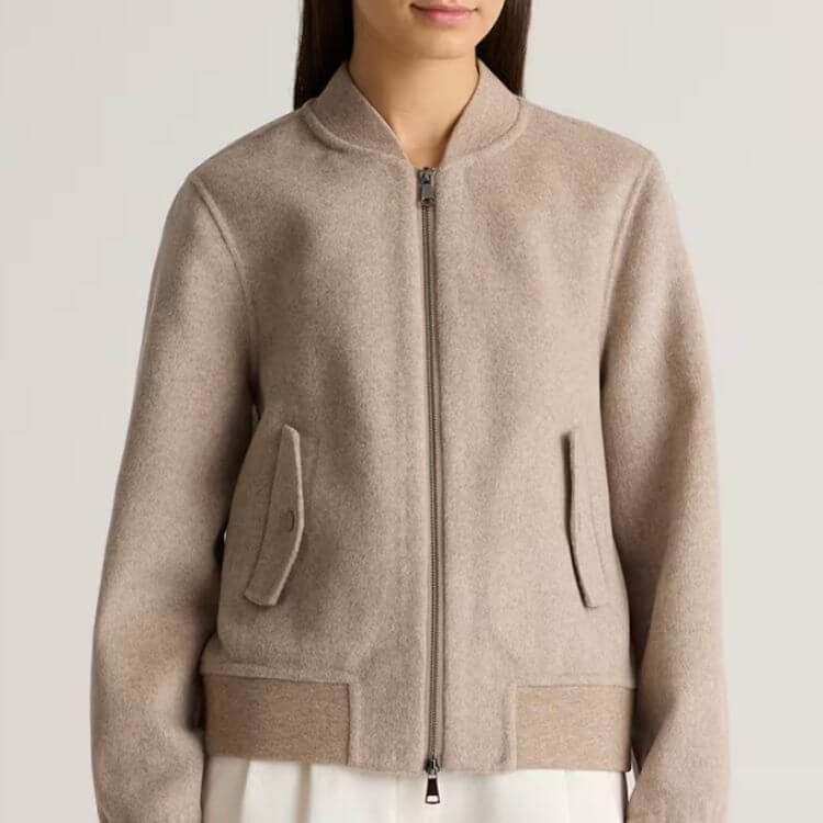 Merino Wool Bomber Jacket