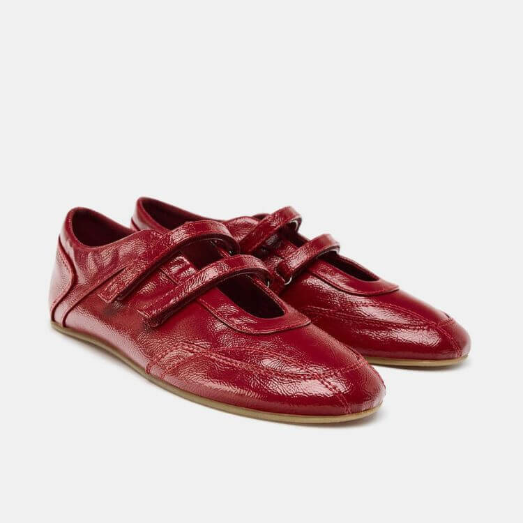 Patent Double Strap Ballet Flats