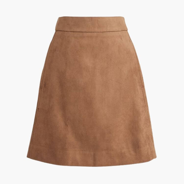 Faux-Suede A-Line Mini Skirt