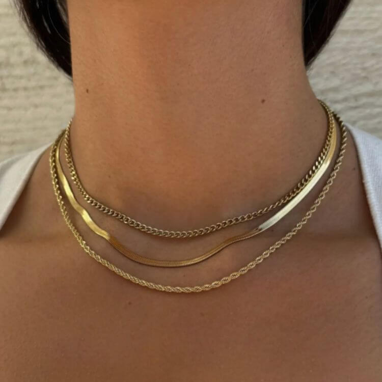 3 Set of Chain Necklaces