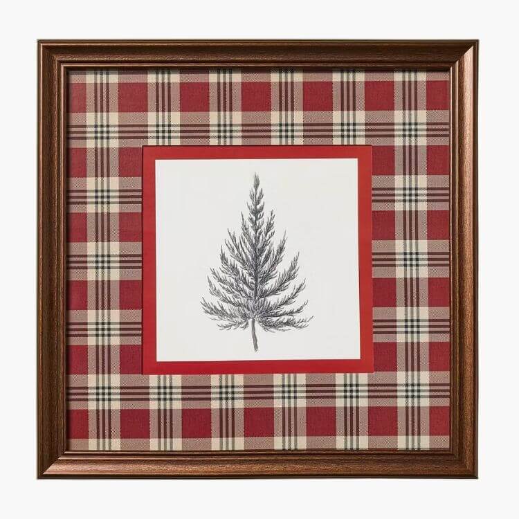Plaid Framed Wall Art