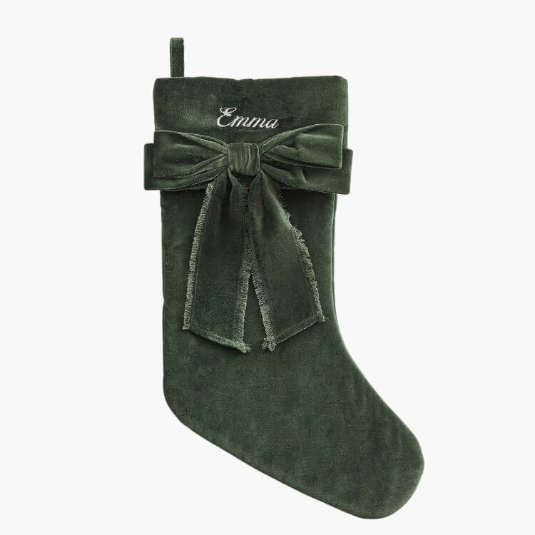 Velvet Bow Stocking
