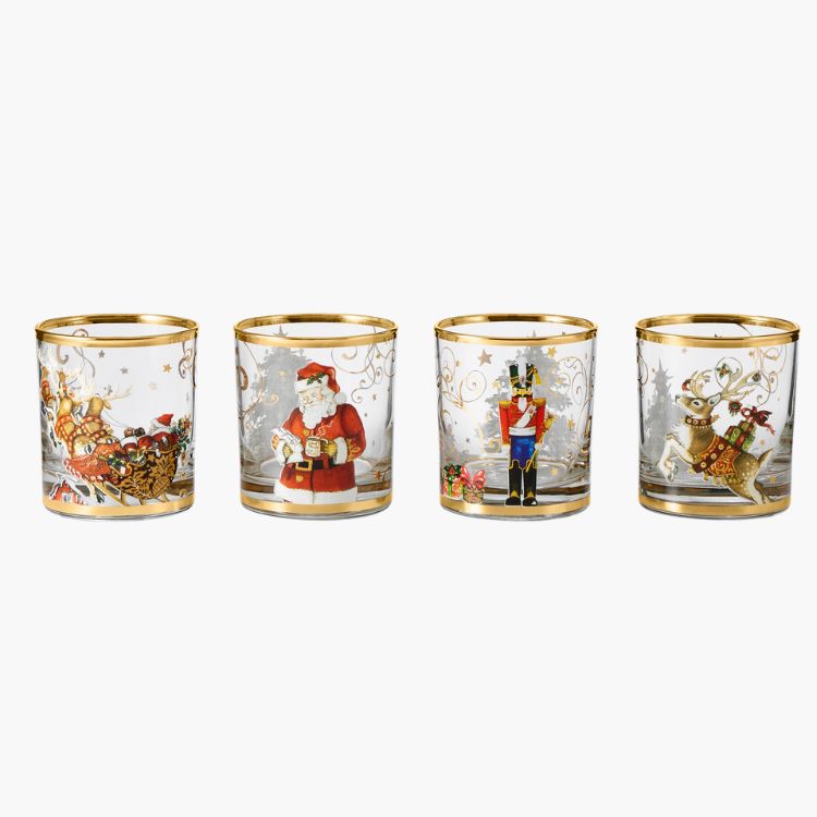 'Twas the Night Before Christmas Double Old-Fashioned Glasses