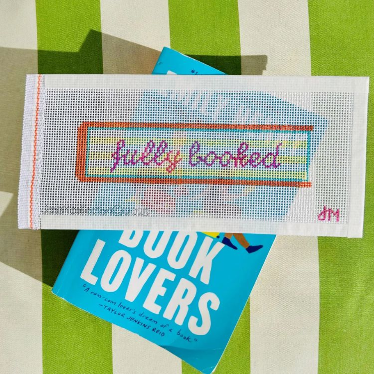 'Fully Booked' Needlepoint Bookmark